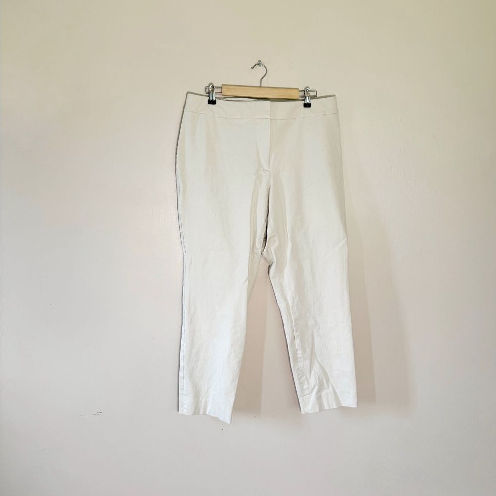 CLEARANCE! Cream Talbots The Chatham Ankle Curvy Pants Size 16W EUC